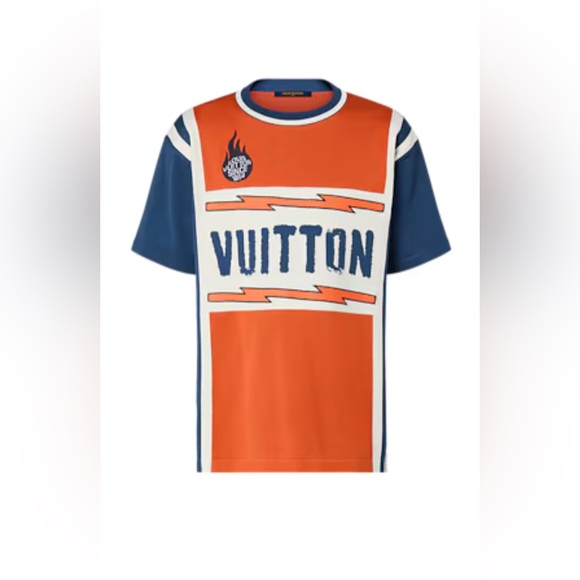 Louis Vuitton orange flame cotton T-shirt